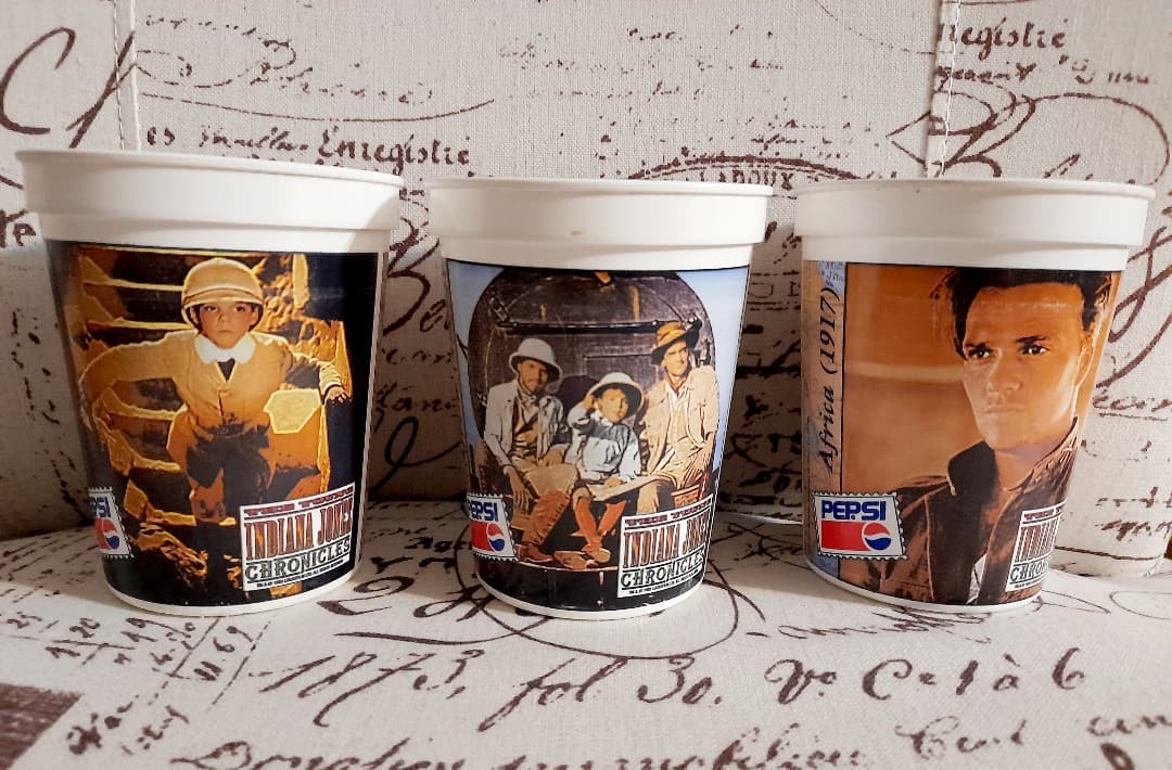 Vasos Indiana Jones Pepsi 3 modelos